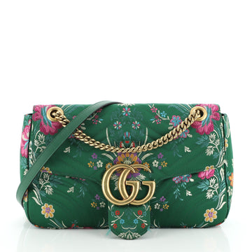 Gucci GG Marmont Flap Bag Matelasse Floral Jacquard Medium