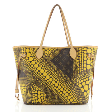 Louis Vuitton Neverfull Tote Limited Edition Kusama Waves Monogram Canvas MM