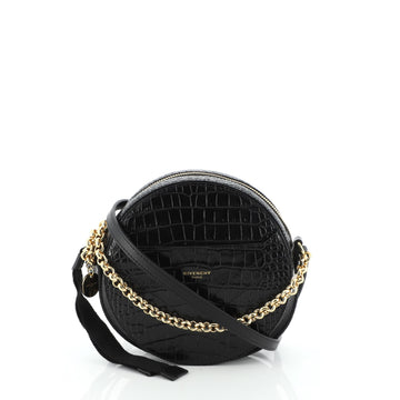 Givenchy Eden Round Crossbody Bag Crocodile Embossed Leather