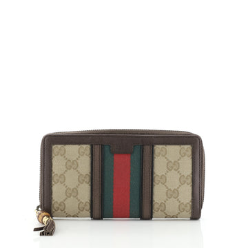 Gucci Rania Web Zip Around Wallet GG Canvas