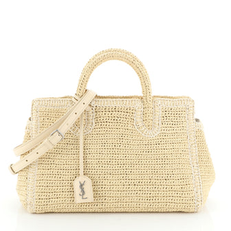 Saint Laurent Rive Gauche Cabas Woven Raffia Small