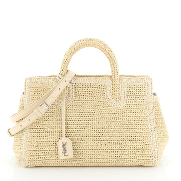 Saint Laurent Rive Gauche Cabas Woven Raffia Small