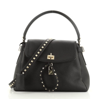 Valentino Twiny Convertible Top Handle Bag Leather Medium