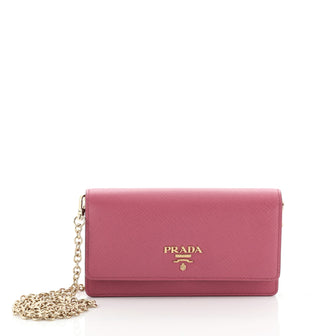 Prada pink wallet on chain Clearance