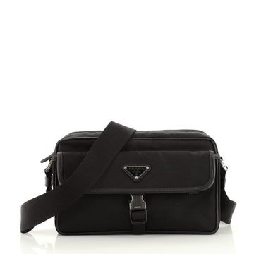Prada Front Pocket Camera Bag Tessuto with Saffiano Medium