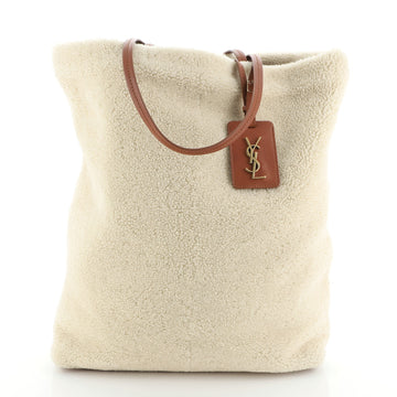 Saint Laurent East West Tote Shearling