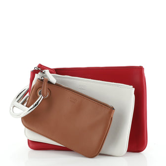 Fendi Triplette Pouch Set Calfskin