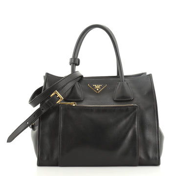 Prada Front Pocket Wing Convertible Tote Soft Calfskin
