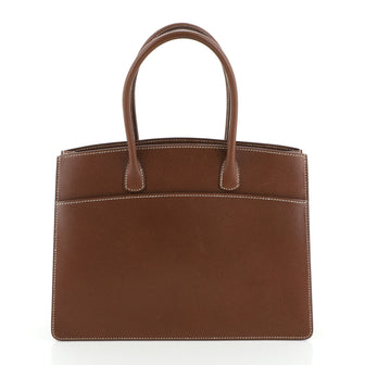 Hermes Horizontal White Bus Bag Leather 30