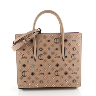 Christian Louboutin Paloma Tote Embellished Leather Medium