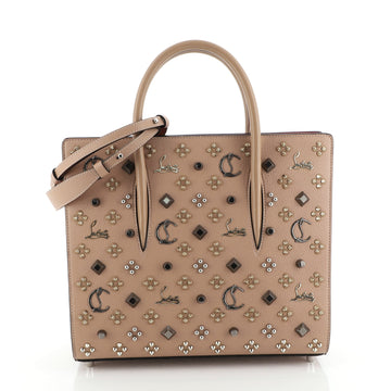 Christian Louboutin Paloma Tote Embellished Leather Medium