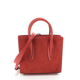 Christian Louboutin Paloma Tote Whipstitch Leather and Suede Mini