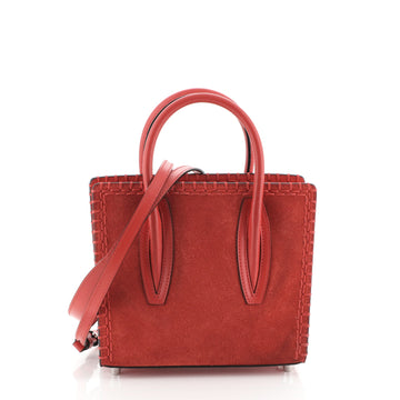 Christian Louboutin Paloma Tote Whipstitch Leather and Suede Mini