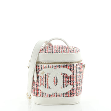 Chanel CC Mania Vanity Case Tweed with Lambskin