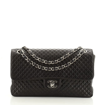 Chanel Vintage Classic Single Flap Bag Micro Quilted Calfskin Medium