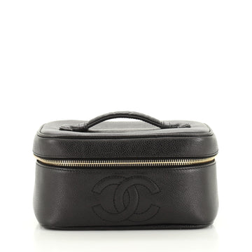 Chanel Vintage Timeless Cosmetic Case Caviar Medium