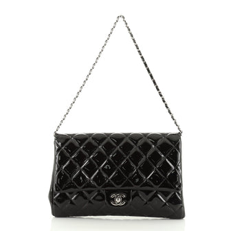 Chanel Clutch with Chain Quilted Patent