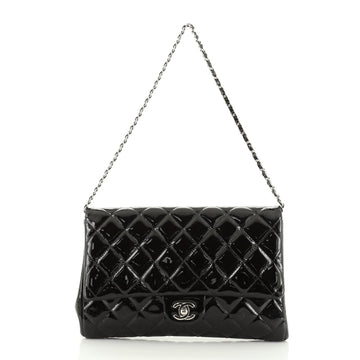 Chanel Clutch with Chain Quilted Patent