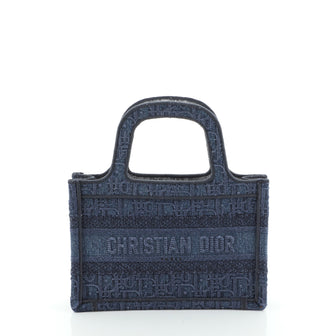 Christian Dior Book Tote Oblique Denim Mini