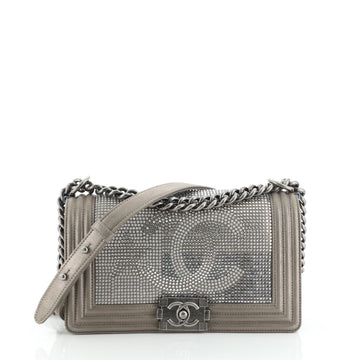 Chanel Paris-Dallas Boy Flap Bag Limited Edition Metallized Strass Old Medium