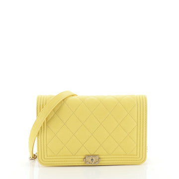 Chanel Boy Wallet on Chain Quilted Caviar