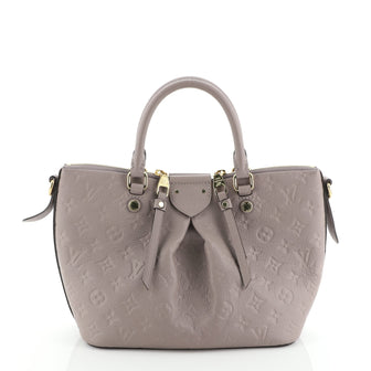 Louis Vuitton Mazarine Handbag Monogram Empreinte Leather PM Gray 538601