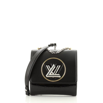 Louis Vuitton Pochette Twist Handbag Leather with Monogram Vernis