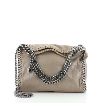 Stella McCartney Falabella Fold Over Crossbody Bag Shaggy Deer Mini