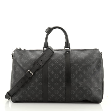 Louis Vuitton Keepall Bandouliere Bag Monogram Eclipse Canvas 45