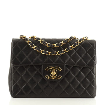 Vintage Classic Single Flap Bag Quilted Lambskin Jumbo