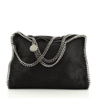 Stella McCartney Falabella Fold Over Bag Quilted Shaggy Deer