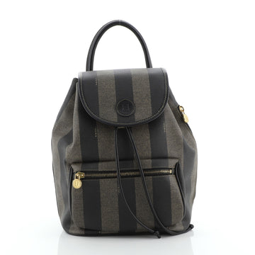 Fendi Pequin Front Pocket Backpack Coated Canvas Small