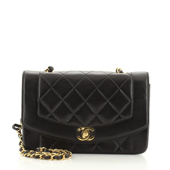 Chanel Vintage Diana Flap Bag Quilted Lambskin Small