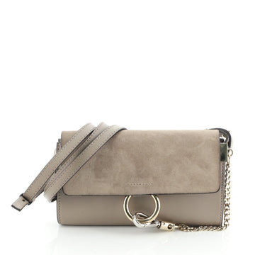 Chloe Faye Shoulder Bag Leather and Suede Mini