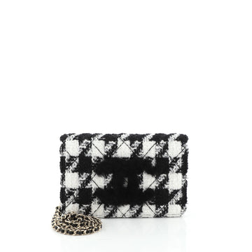 Chanel Wallet on Chain with Coin Purse Quilted Tweed with Shearling