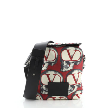 Valentino x Undercover Zip Messenger Bag Printed Nylon Small