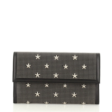 Jimmy Choo Star Flap Clutch Studded Leather