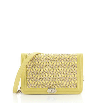 Chanel Boy Wallet on Chain Braided Lambskin