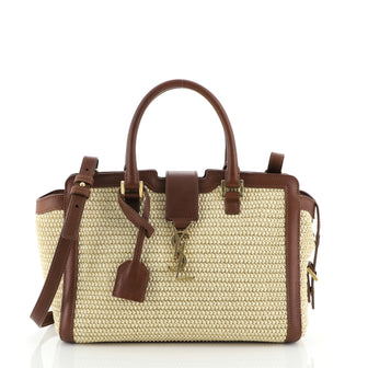 Saint Laurent Monogram Cabas Downtown Straw Baby
