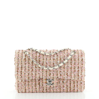Chanel Mobile Art Classic Double Flap Quilted Tweed Medium