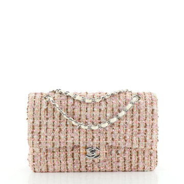 Chanel Mobile Art Classic Double Flap Quilted Tweed Medium