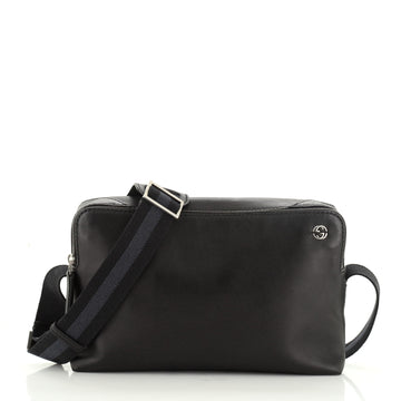 Gucci Zip Messenger Bag Leather Medium