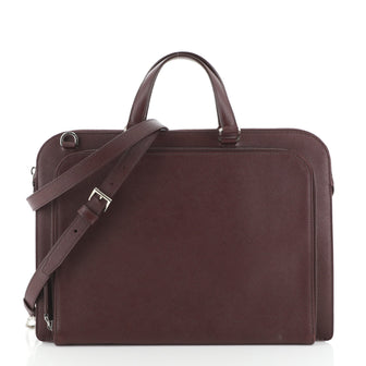 Prada Convertible Zip Around Briefcase Saffiano Leather Medium