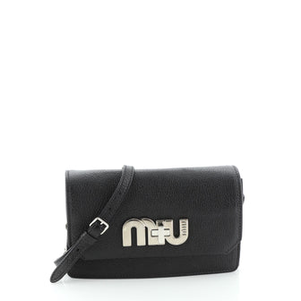 Miu Miu My Logo Crossbody Bag Leather Small