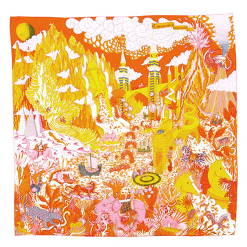 Hermes Cosmographia Universalis Scarf Printed Silk 90