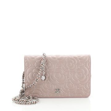 Chanel Wallet on Chain Camellia Goatskin