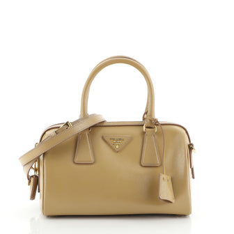 Prada Convertible Satchel Vernice Saffiano Leather Small