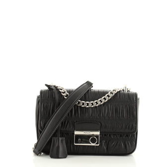 Prada Sound Shoulder Bag Nappa Gaufre Small