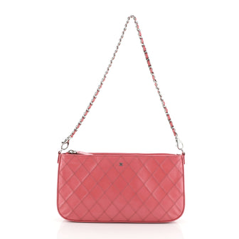 Chanel Chain Pochette Quilted Leather Small