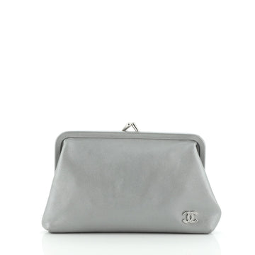 Chanel CC Frame Evening Clutch Lambskin Small